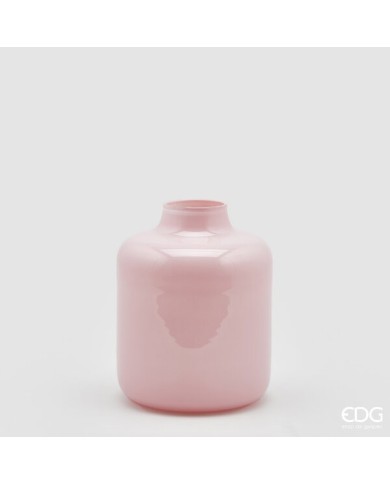 Vaso collo stretto. h. 22 diametro 18 col. rosa