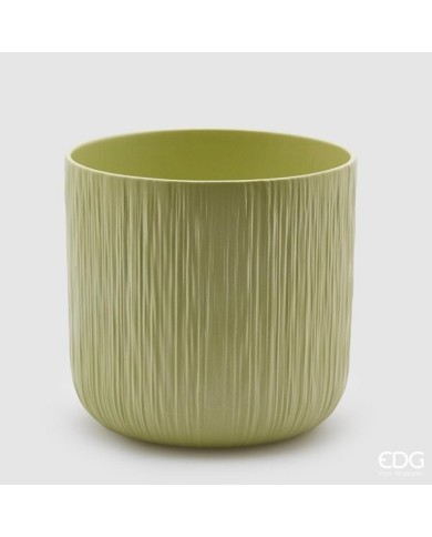 Vaso "Gen". ceramica h. 24 diametro 24 cm col. verde