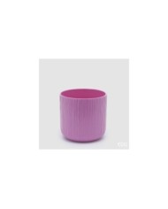 Vaso "gen". in ceramica h. 18 diametro 18 col. rosa