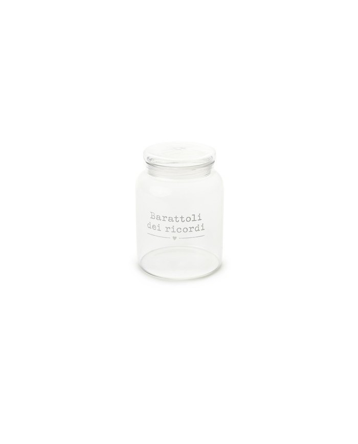 Barattolo  "barattolo dei ricordi". vetro borosilicato. 1300 ml. 11.5x14 cm