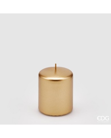 Candela moccolo "classic", cera, h. 7.5 cm, diam. 6 cm, col. oro - brand: edg