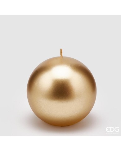 Candela sfera "classic", cera, dia. 10 cm, col. oro - brand: edg