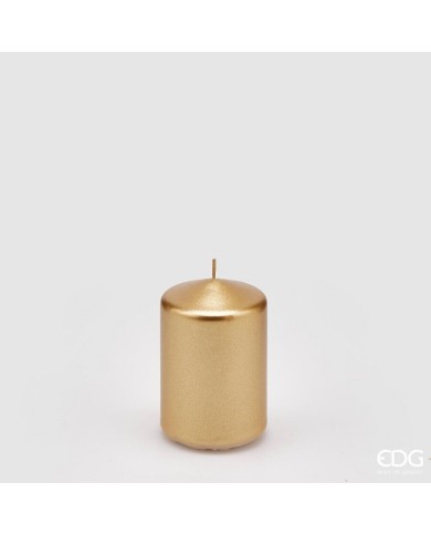 Candela moccolo "classic", cera, h. 7.5 cm, diam. 5 cm, col. oro - brand: edg