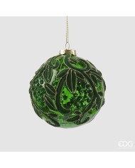Sfera "decoflor", vetro, diam. 10 cm col. verde - edg