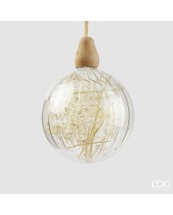 Sfera,  "Natural", vetro, diam. 10 cm, col. natural - edg