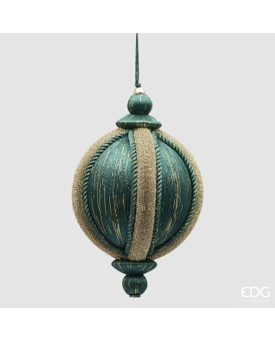 Sfera "jewel", plastica, diam. 16 cm col. VERDE- edg