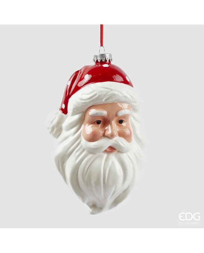 Decoro "babbo natale, plastica infrangibile, h. 20 cm, l. 10 cm, l. 12 cm, col. bianco rosso - edg