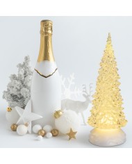 Albero acrilico glitter led ice, mix 3 diam. 10 cm, h. 27 cm (il prezzo fa riferimento al singolo pezzo )