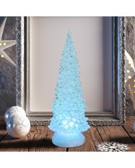Albero acrilico glitter led ice, mix 3 diam. 12 cm, h. 32 cm (il prezzo fa riferimento al singolo pezzo )
