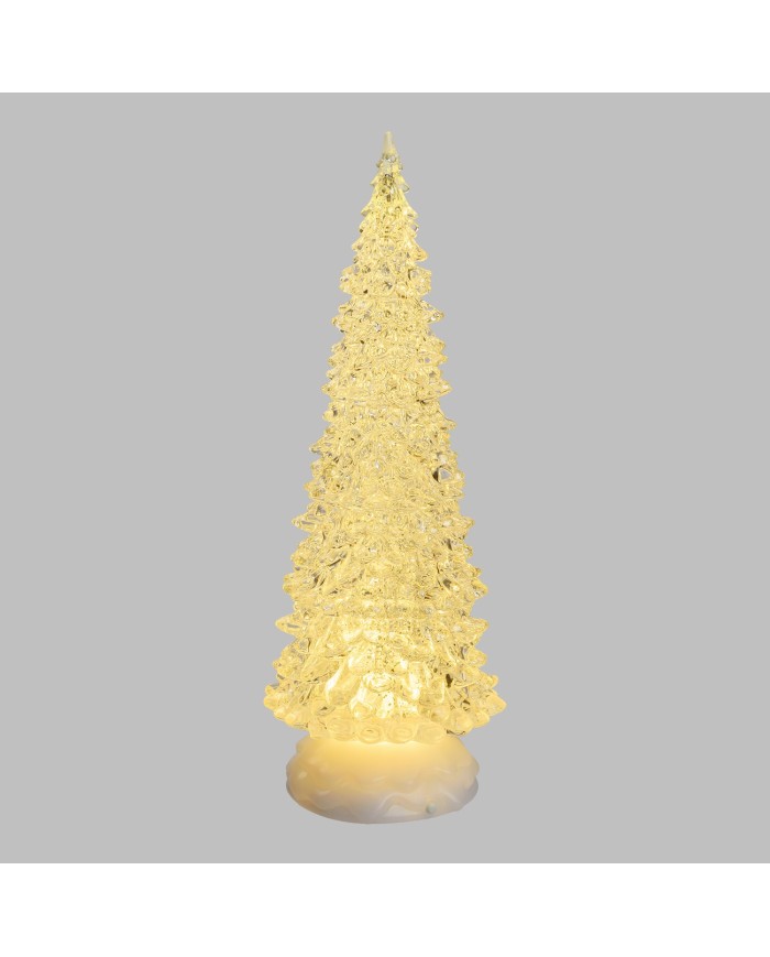 Albero acrilico glitter led ice, mix 3 diam. 12 cm, h. 32 cm (il prezzo fa riferimento al singolo pezzo )