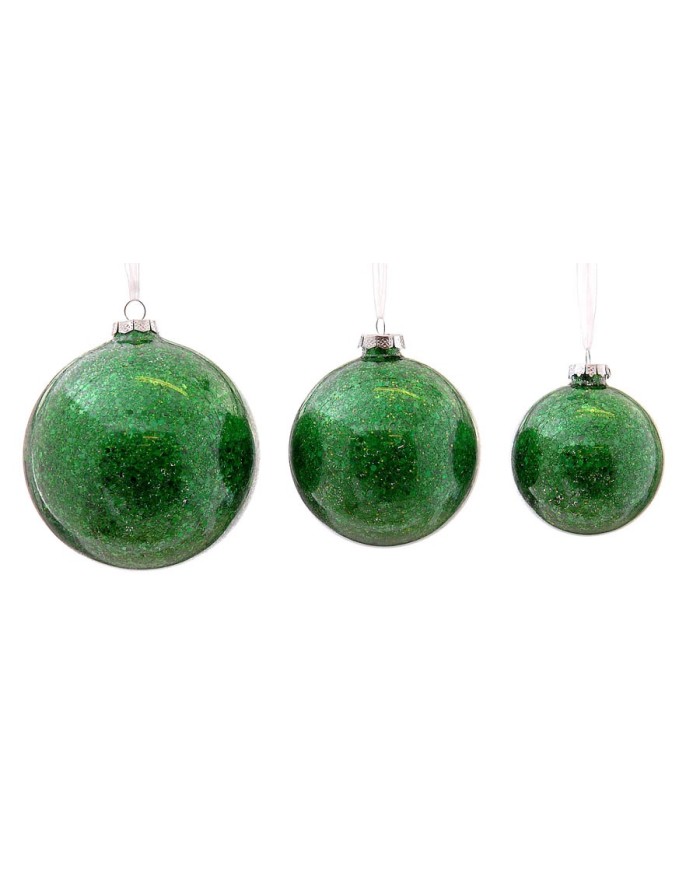 Sfera  vetro, diam. 8 cm, col. verde - (il prezzo fa riferimento al singolo pezzo) Sfera  vetro, diam. 8 cm, col. verde - (il prezzo fa riferimento al singolo pezzo)