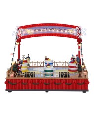 Villaggio animato "Christmas party", con led, 29x28x23 cm, col. multi