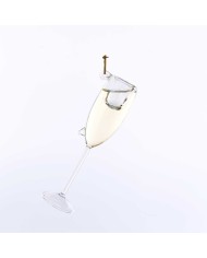 Decoro "bicchiere champagne" vetro