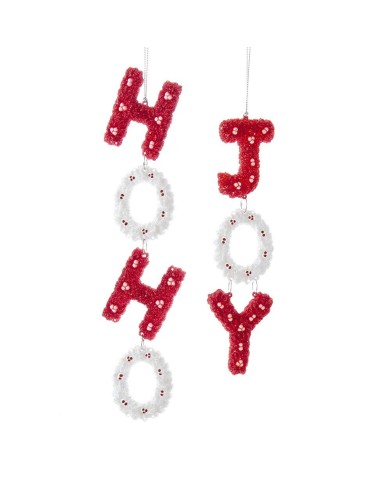 Decoro "joy", "HoHo", plastica, col. rosso/bianco (il prezzo fa riferimento al singolo pezzo)