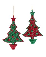 Decoro Albero di natale , 2 ass. col. rosso/verde (il prezzo fa riferimento al singolo pezzo)