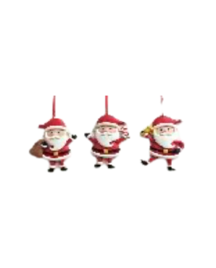 Decoro Babbo natale , 3 ass. col. rosso/verde (il prezzo fa riferimento al singolo pezzo) Decoro Babbo natale , 3 ass. col. rosso/verde (il prezzo fa riferimento al singolo pezzo)