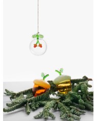 Sfera di natale Ghianda verde,  vetro borosilicato diam. 8 cm, ichendorf