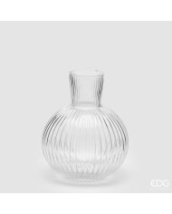 Vaso Ampolla, vetro, alt. 35 cm, diam. 29 cm, col. naturale