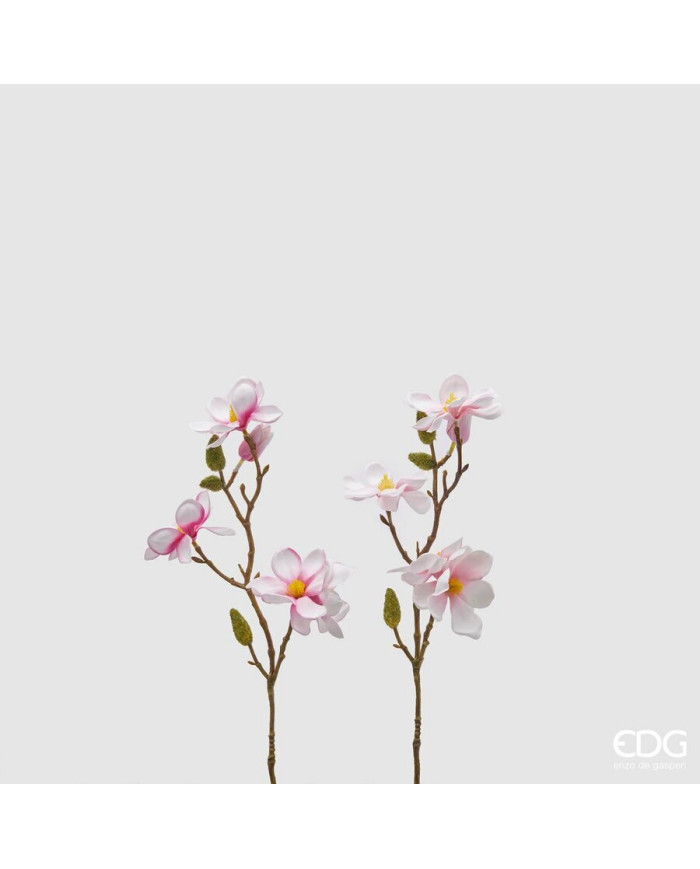 Ramo Magnolia con 3 fiori , alt.38 cm col. rosa