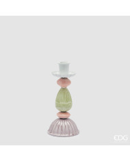 Portacandela Colormix, alt. 26 cm, diam. 12 cm, col. multi