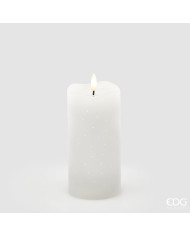 Candela led Starry moccolo, alt. 15 cm, diam. 7.5 cm, ip 20, col. avorio