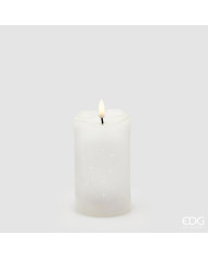 Candela led Starry moccolo, alt. 12.5 cm, diam. 7.5 cm, ip 20, col.avorio