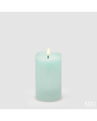 Candela led Starry moccolo, alt. 12.5 cm, diam. 7.5 cm, ip 20, col. verde chiaro