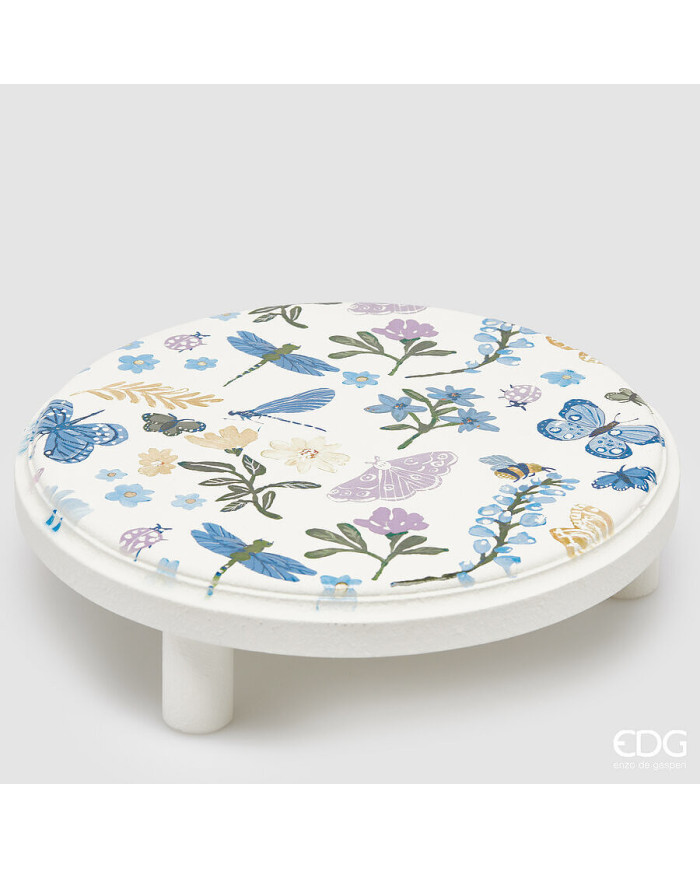 Alzata arredo fioremix rotonda, h. 8 cm, diam. 30 cm col. multi