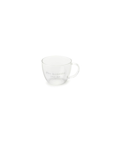 Tazza in vetro "UN MOMENTO PER TE", 10X7.5 CM, 350 ML