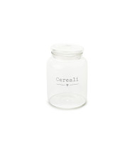 Barattolo  "CEREALI". vetro borosilicato. 1300 ml. 11.5x14 cm