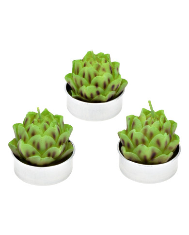 candelina Cactus, cera, 13x6x9 cm, il prezzo fa riferimento alla singola candelina