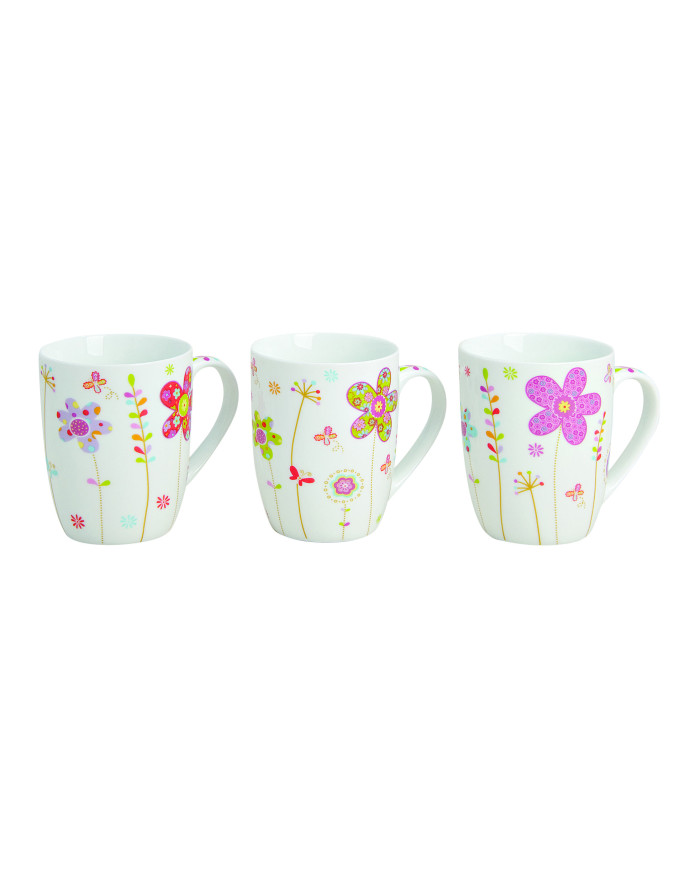 Tazza floreale, ceramica, 3 versioni disponibili,  300 ml, 10 cm(il prezzo fa rif. alla sing. tazza)