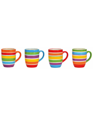Tazza multicolore , ceramica, 4 versioni, 250 ml (il prezzo fa riferimento alla sing. tazza)