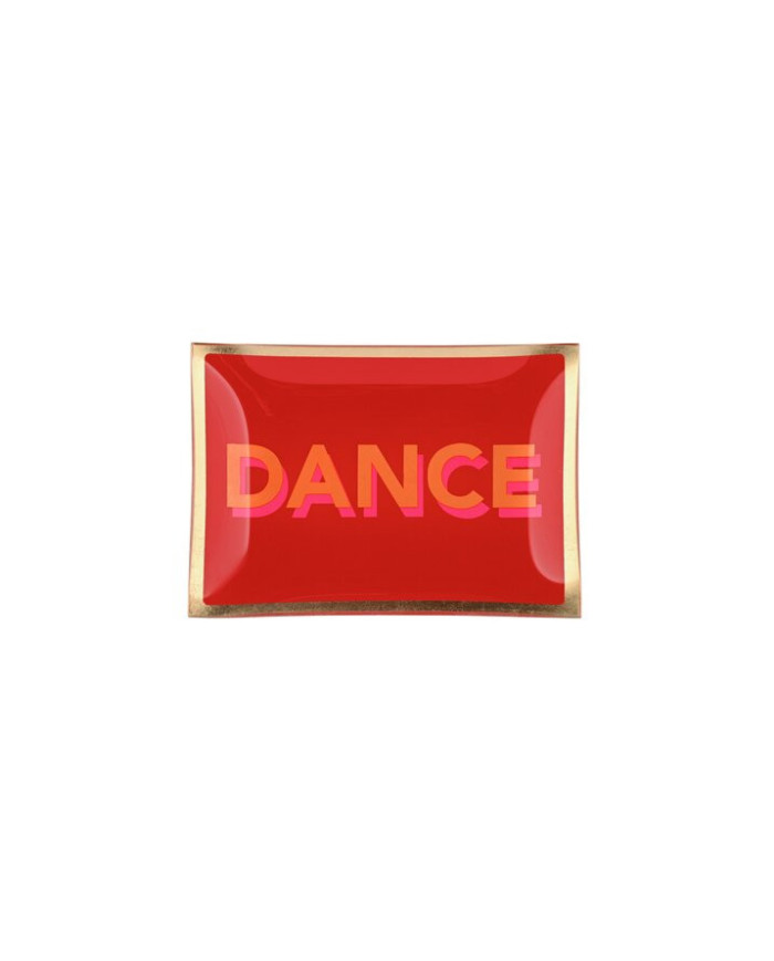 Piatto vetro "Dance", vetro, red 10x0.8x14,2 cm