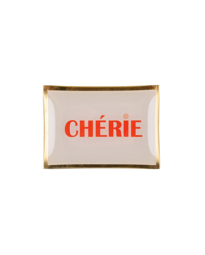 Piatto vetro "Cherie", vetro, rosa 10x0.8x14,2 cm