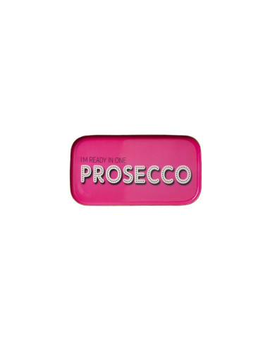 Piatto vetro "Prosecco ", vetro, fucsia 21,6x0,9x11,6 cm