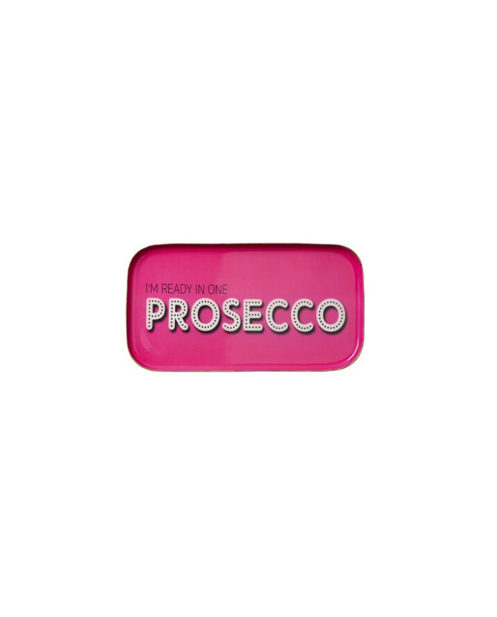 Piatto vetro "Prosecco ", vetro, fucsia 21,6x0,9x11,6 cm
