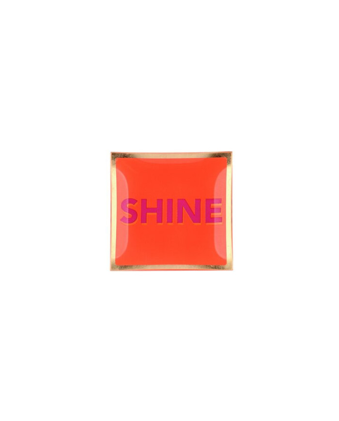 Piatto vetro "Shine ", vetro, arancio, 10x0,8x10 cm