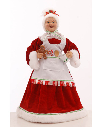 Mamma Natale, poliresina e tessuto, 456 cm Mamma Natale, poliresina e tessuto, 456 cm