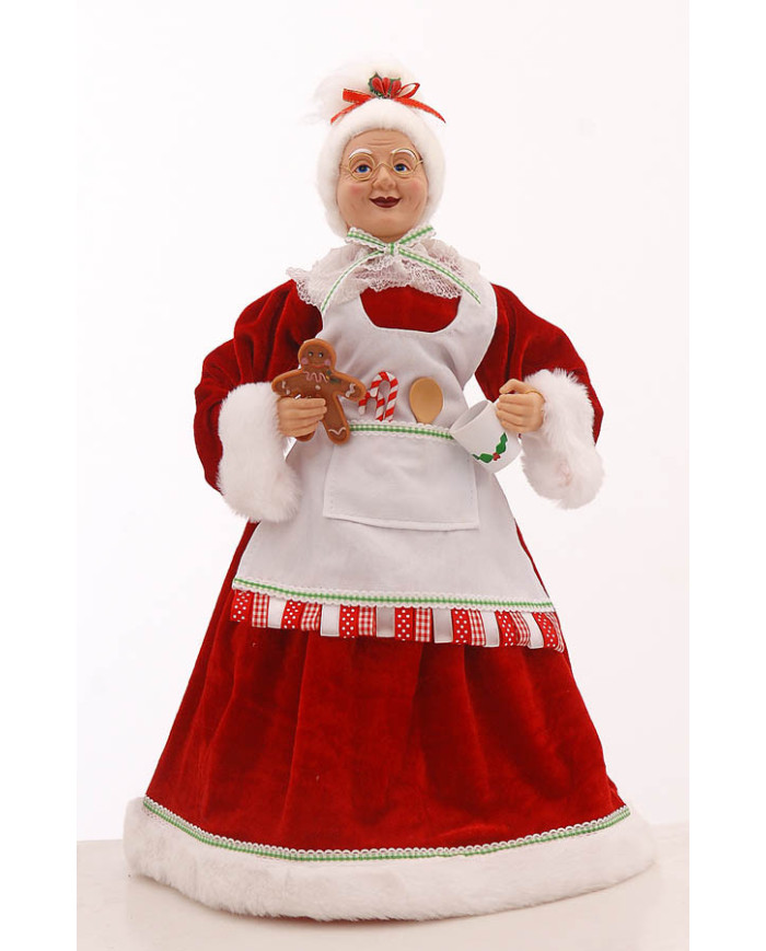 Mamma Natale, poliresina e tessuto, 456 cm Mamma Natale, poliresina e tessuto, 456 cm