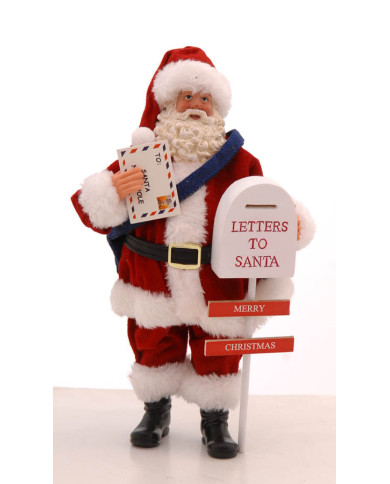 Babbo Natale in piedi con letterine , 28  cm Babbo Natale in piedi con letterine , 28  cm