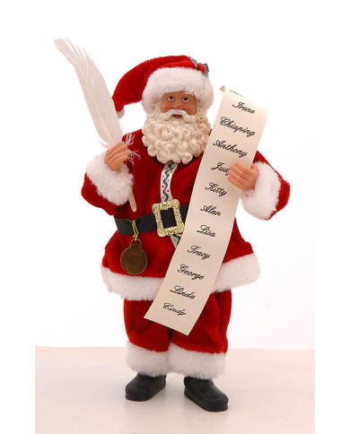 Babbo Natale in piedi con letterine , 28  cm Babbo Natale in piedi con letterine , 28  cm