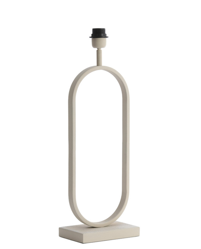 base lampada Jamiri diam. 20x13x55, col. crema, metallo
