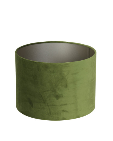 paralume cilindrico per lampada, 25-25-18cm Velours verde oliva