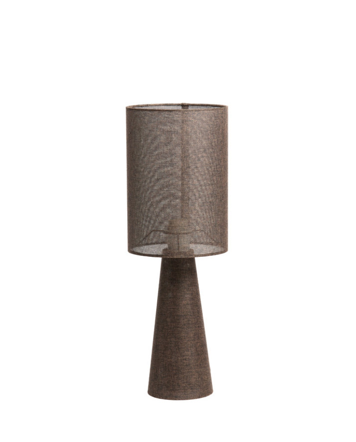 Lampada da tavolo Micky diam. 20 cm, h. 58 cm, col. marrone