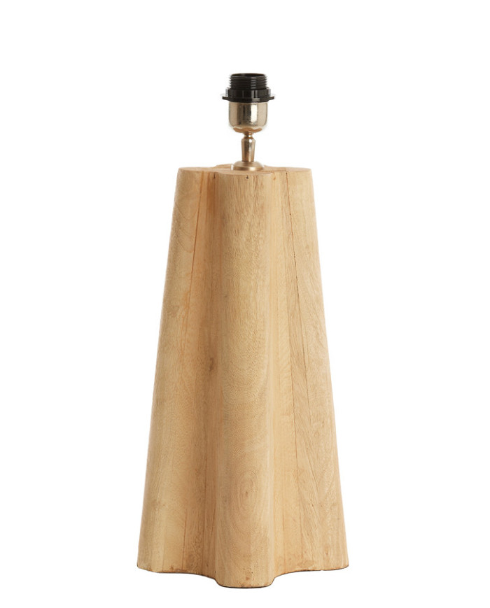 base lampada Navelli 15x15x40 cm, col. legno Mango naturale