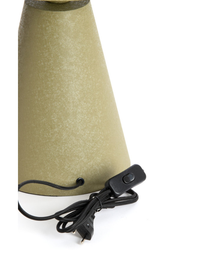 Lampada da tavolo Surrina  dia. 26 cm, h. 41 cm col. verde oliva, metallo