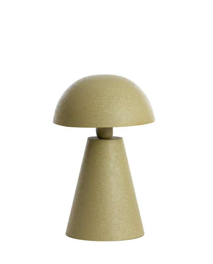 Lampada da tavolo Surrina  dia. 26 cm, h. 41 cm col. verde oliva, metallo