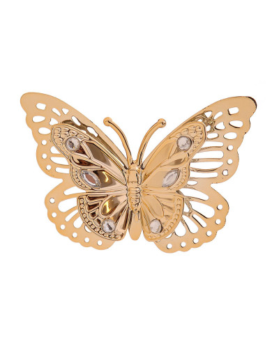 Farfalla in metallo con clip, col. oro, 14.90 cm Farfalla in metallo con clip, col. oro, 14.90 cm