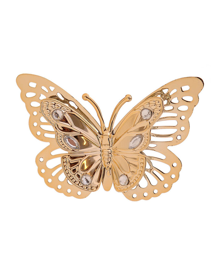 Farfalla in metallo con clip, col. oro, 14.90 cm Farfalla in metallo con clip, col. oro, 14.90 cm